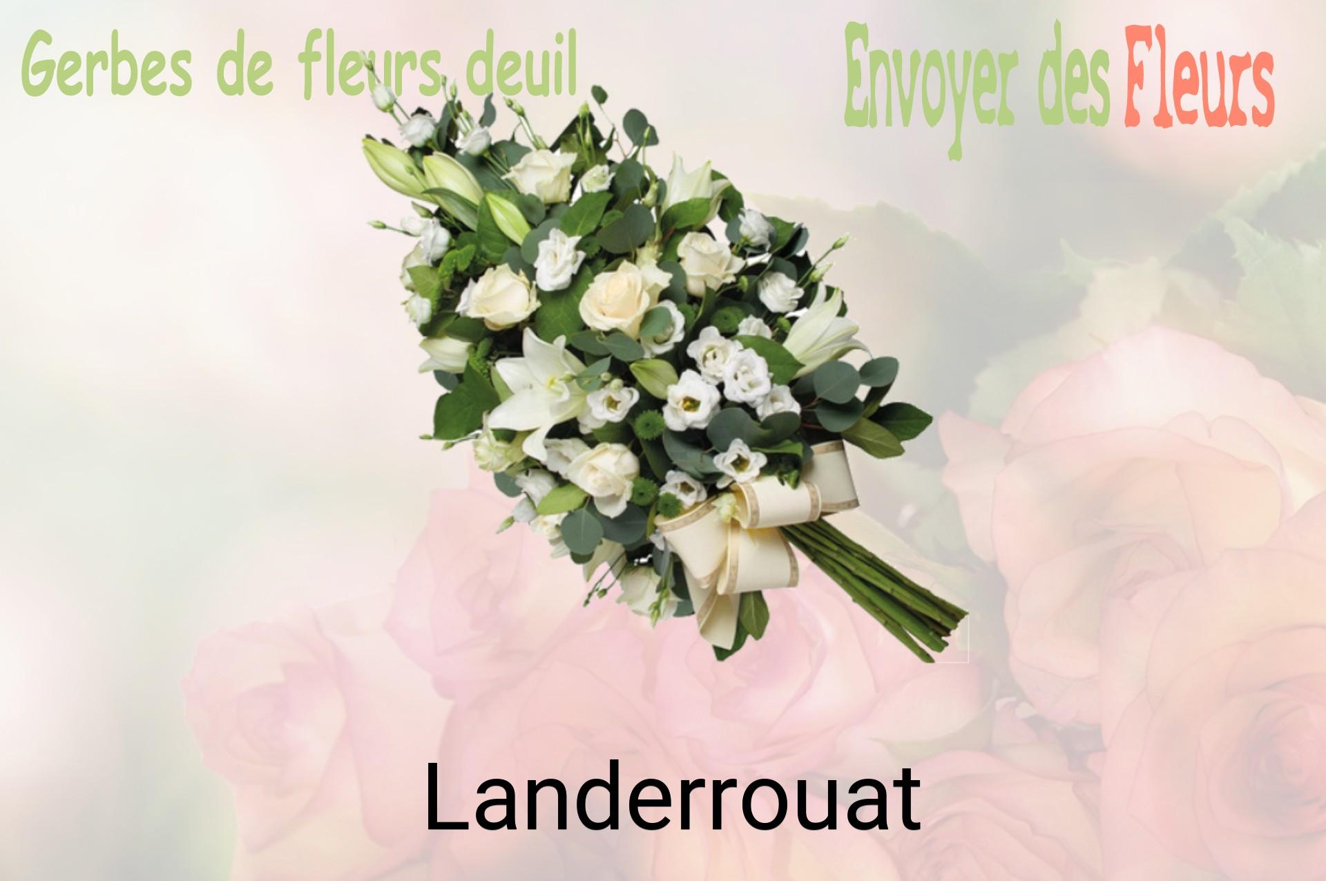 Gerbe de fleurs de deuil livrée à Landerrouat